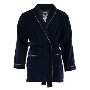 Ascentix Men's Velour Smoking Jacket with Satin Lining